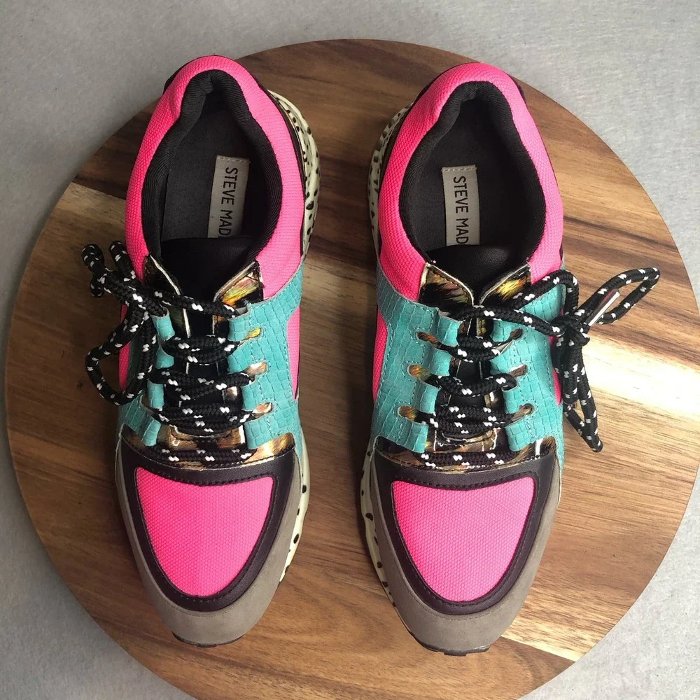 Steve Madden Women's BARRA Wedge Shoes Size 8.5 M Multicolor BARA01S1 - Picture 6 of 8